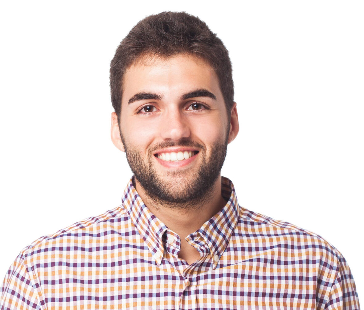 portrait of a handsome young man smiling